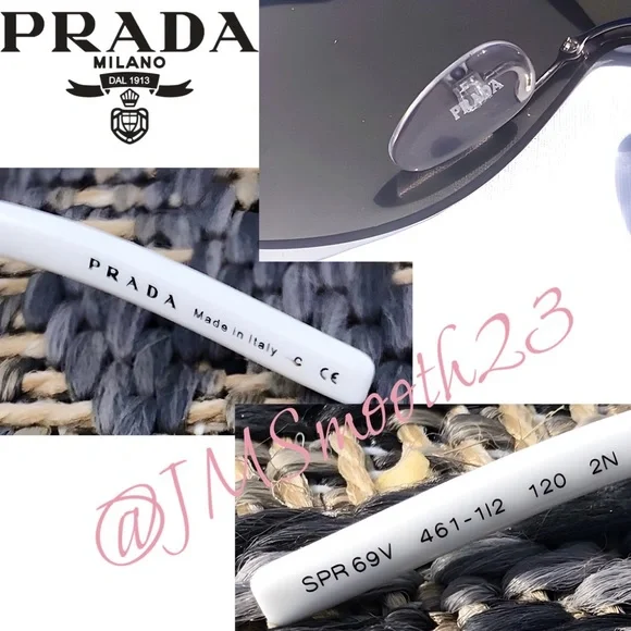 🆕 Prada white, blue & green Shield Sunglasses - Picture 10 of 16